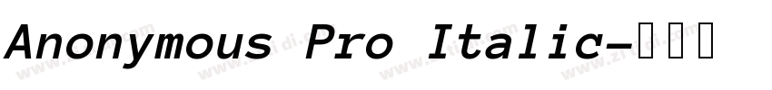 Anonymous Pro Italic字体转换